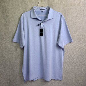 PETER MILLAR Men's Albatross Cotton-Blend Pique Polo Size XXL Light Blue NWT